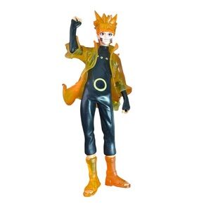 Anime Hero Action Figure with Orange and Black Outfit